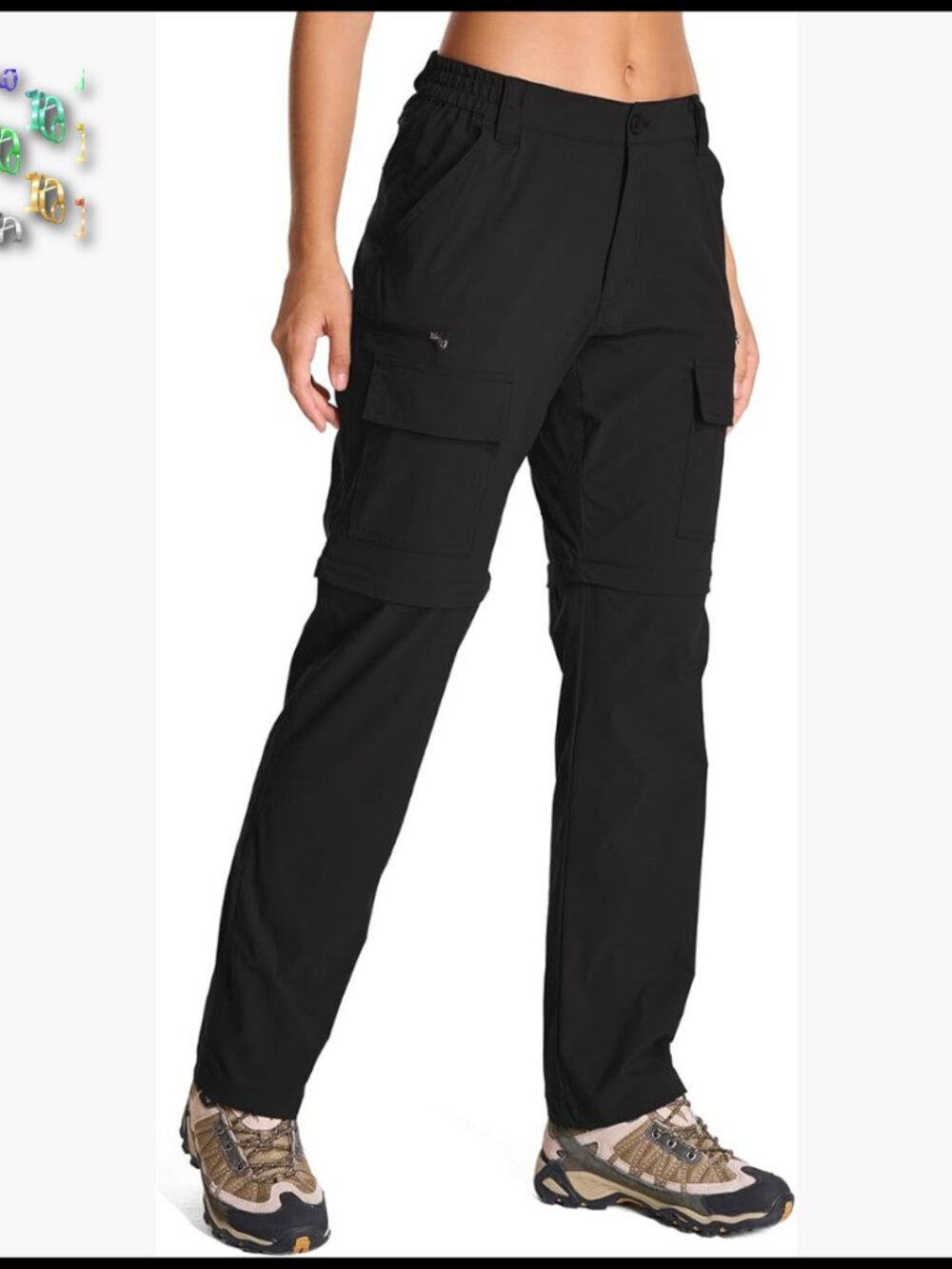 Convertible Hiking Pants Quick Dry Stretch Lightweight Cargo Outdoor Active Wear